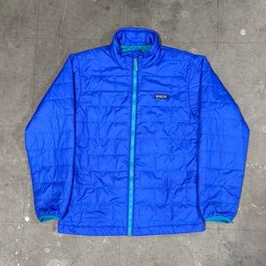 Patagonia Kids Nano Puff Brick Quilt Jacket Puffer Blue / Teal Size 14 XL Youth